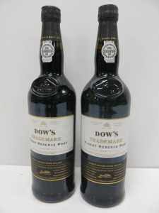 2 x Bottles of Dows Trademark Finest Reserve Port, 70cl.