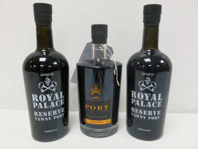 3 x Bottles of M & S Oporto Port to Include: 2 x Royal Palace & 1 x Special Reserve, 50cl.