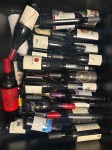 30 x Assorted Bottles of Cork Sealed Red Wine (As Viewed/Pictured)