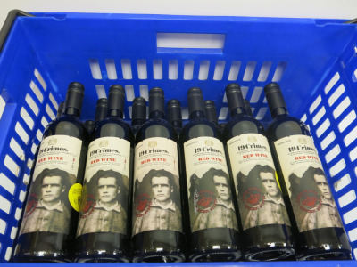 20 x Bottles of 19 Crimes Red Wine, 75cl.