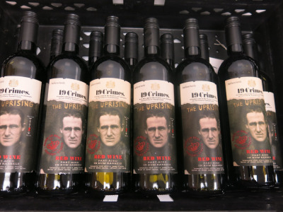 13 x Bottles of 19 Crimes The Uprising Red Wine, 75cl.