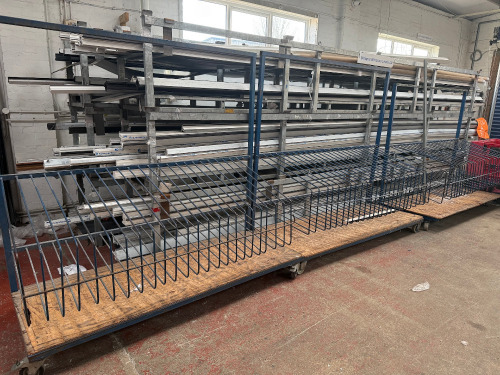 3 x 24 Slot Mobile Material/Door Trolley.