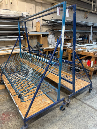 2 x Mobile Material Storage Racks, 2m Wide, 21 Slots.