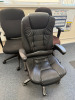 3 x Assorted Swivel Office Chairs (As Pictured).