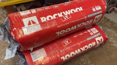 3 x Packs of Rockwell Sound Insulation (100mm x 400mm, Covers 2,88m2).