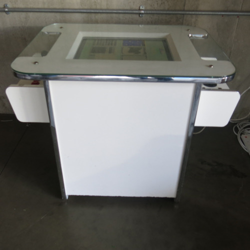 iCade Coffee Table Arcade Machine in White. Comes with 60 Arcade Games. Size H67 x W61 x D90cm.