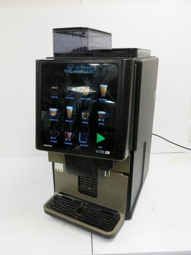 Azkoyen Vitro X1 Bean to Cup Coffee Machine, Model Vitro X1 ESP-12&13QGB, DOM 18.10.2022. NOTE: requires service, door wont close, no key, requires attention.