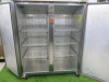 Polar Stainless Steel Double Door Upright Freezer, Model G595-02, S/N 22044698. Size H200 x W135 x D81cm. - 3