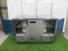 Polar Stainless G Series Stainless Steel Triple Door Counter Fridge, Model G622, S/N 21236179. Size H87 x W137 x D70cm. - 4