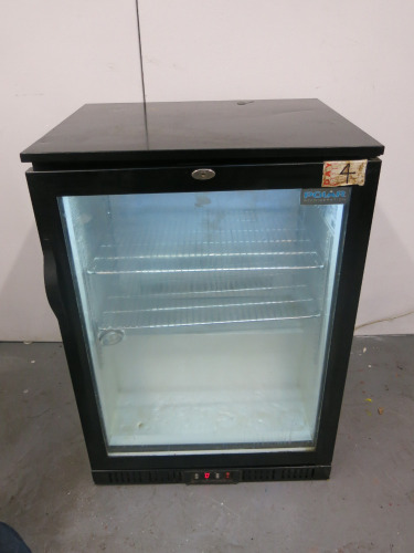 Polar Single Door Glass Display Fridge, Model GL011-03. Size H85 x W60 x D50cm.