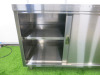 Vogue Stainless Steel 2 Sliding Door Cupboard. Size H90 x W120 x D60cm. - 2
