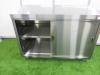 Vogue Stainless Steel 2 Sliding Door Cupboard. Size H90 x W120 x D60cm. - 3