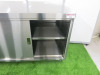 Vogue Stainless Steel 2 Sliding Door Cupboard. Size H90 x W120 x D60cm. - 4