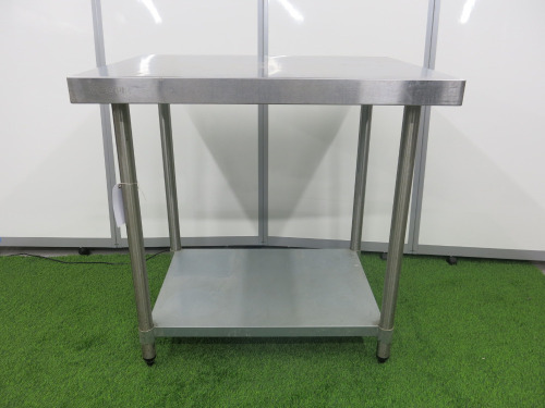 Vogue Stainless Steel Prep Table with Shelf Under. Size H90 x W90 x D70cm.