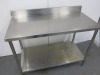 Adexa Stainless Steel Prep Table with Shelf Under. Size H90 x W120 x D60cm. - 2
