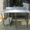 Stainless Steel Prep Table with Part Shelf Under. Size H90 x W138 x D80cm.