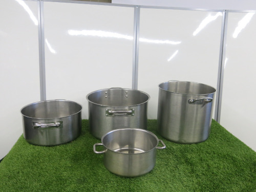 4 x Assorted Sized Stock Pots.