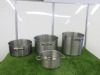 4 x Assorted Sized Stock Pots.