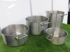 4 x Assorted Sized Stock Pots. - 2