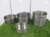 4 x Assorted Sized Stock Pots. - 3