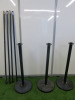 3 x Metal Barriers with Heavy Bases with 4 Bars. NOTE: bars require fixings (As viewed/Pictured).