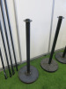 3 x Metal Barriers with Heavy Bases with 4 Bars. NOTE: bars require fixings (As viewed/Pictured). - 4