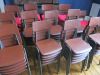 110 x Remploy Profile Stacking Chairs with Approx 56 x Red Cushions. - 3