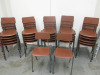 110 x Remploy Profile Stacking Chairs with Approx 56 x Red Cushions. - 6