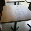 4 x High Wooden Top Tables with Single Metal Base, Size H113 x W60 x D66cm. - 4