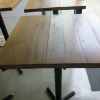 4 x High Wooden Top Tables with Single Metal Base, Size H113 x W60 x D66cm. - 5