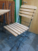 Set of Wooden Folding Outside Bistro Furniture on Metal Frames to Include: 3 x Assorted Sized Tables & 7 Chairs - 4
