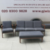 3 Pieces of Ikea Ekenaset Furniture & Upholstered in Grey Fabric to Include: 1 x 3 Seater Sofa, 1 x Armchair & 1 x Bench. - 3