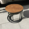 Lot of Caf&eacute; Furniture to Include: Set of 3 Coffee Tables, Set of 3 Low Stalls & 1 x Wicker Coffee Table. - 3