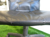 Black Faux Leather Office Swivel Adjustable Chair. - 4