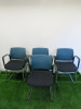 4 x Edge Design Canter Leaver Office Chairs on Chrome Base. Model KDMC52C-OMEGA66113, DOM 13/02/2018. - 2