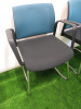 4 x Edge Design Canter Leaver Office Chairs on Chrome Base. Model KDMC52C-OMEGA66113, DOM 13/02/2018. - 4