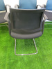 4 x Edge Design Canter leaver Office Chairs on Chrome Base. Model KDMC52C-OMEGA66113, DOM 13/02/2018. - 4