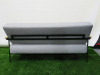 Calibre Hektor Executive Two Seater Sofa with Back Cushion, Beech Wood Frame, Black Metal Legs & Finished in Grey Vitreous. Size H76 x W153 x D69cm. - 4