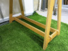 Plywood Desk with Grey Formica Top & A Frame Wooden Legs. - 5