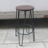 4 x Wooden Top Wire Framed Stalls, Size H77cm. - 3