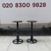 2 x Wooden Top Stall with Heavy Metal Base, Size H75cm. - 2