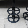 2 x Wooden Top Stall with Heavy Metal Base, Size H75cm. - 3