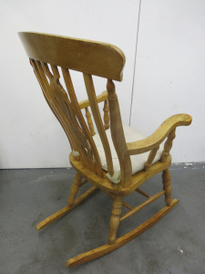 Varnished Wooden Rocking Chair