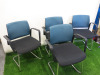 4 x Edge Design Canter leaver Office Chairs on Chrome Base. Model KDMC52C-OMEGA66113, DOM 13/02/2018.