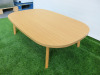 Light Oak Low Level Coffee Table. Size H33 x W110 x D70cm.