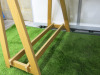 Plywood Desk with Grey Formica Top & A Frame Wooden Legs. - 2