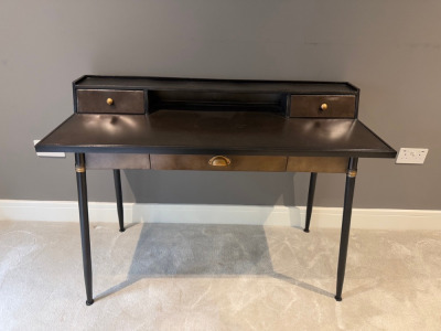 Metal Writing Desk with Draws. Size H90 x W120 x D50cm.