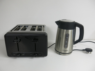 Bosch 4 Slice Toaster CTAT30B & Kettle CTWK34B.