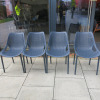 Set of Outside Stackable Furniture to Include: 4 x Ezpeleta One Tables, Size H70 x W70 x D70cm, 14 x Plastic Chairs in Grey & 10 x Grey Cushions. - 6