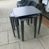 Set of Outside Stackable Furniture to Include: 4 x Ezpeleta One Tables, Size H70 x W70 x D70cm, 14 x Plastic Chairs in Grey & 10 x Grey Cushions. - 9